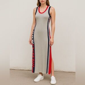 Tommy Hilfiger Collection Runway Sparkly Silver Maxi Dress